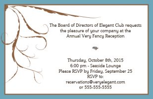 invitation design with abstract leaf images